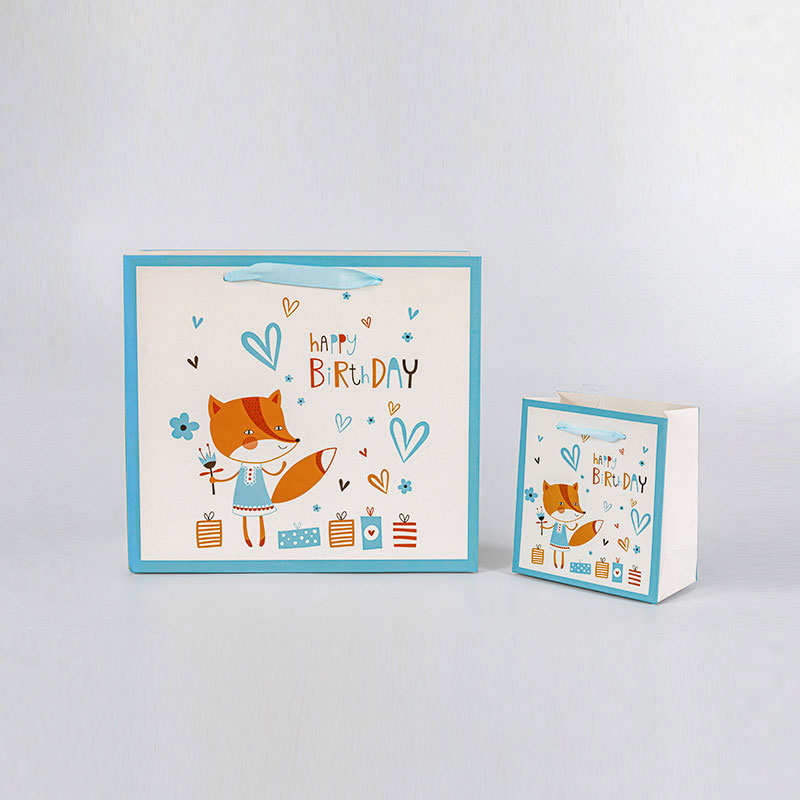 Little fox gift paper bag for Kids birthday party
